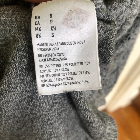 American Eagle Outfitters Knit Babydoll Sweater Dress Size Small Gray Preppy Y2K - Picture 5 of 9